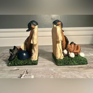 Vintage style baseball book ends